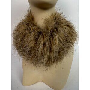 Vintage Fox Fur Collar Scarf Lined with Hooks for Closures